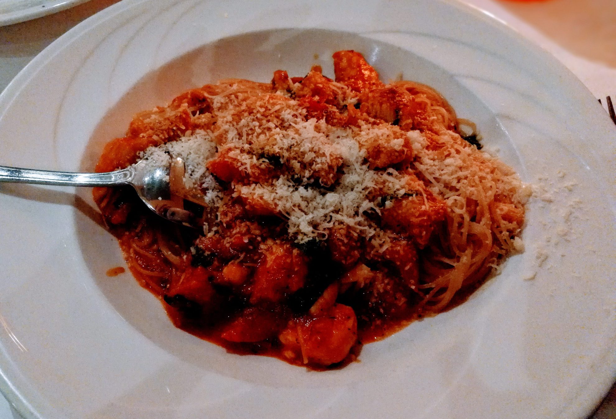 Capellini D'Angelo al Pomodoro at Don Giovanni Castro St. Kenichi Kurihara